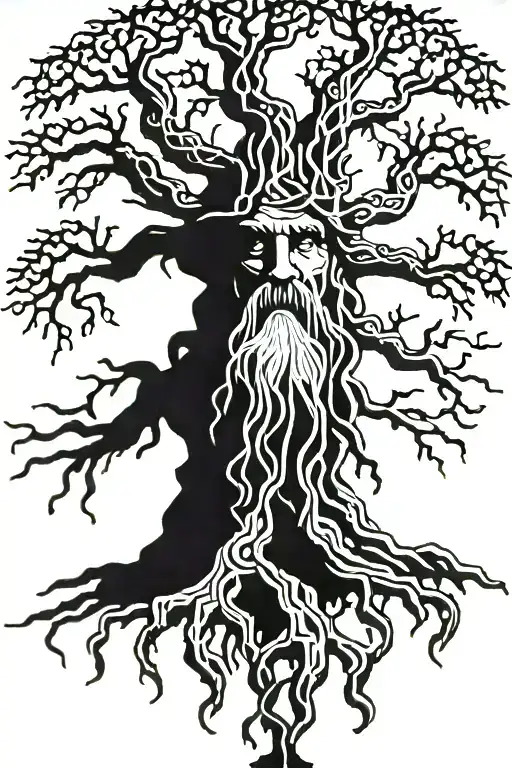 lord of the rings treebeard tattoo design idea