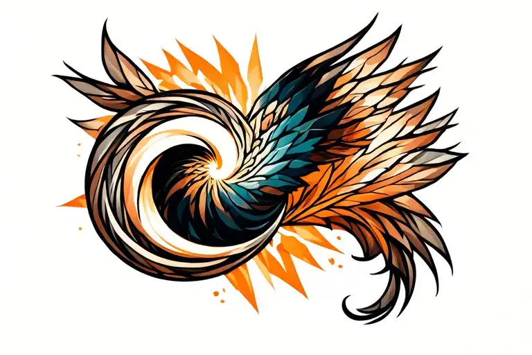 Solo Leveling from shoulder to elbow spiraling polygons tattoo design idea