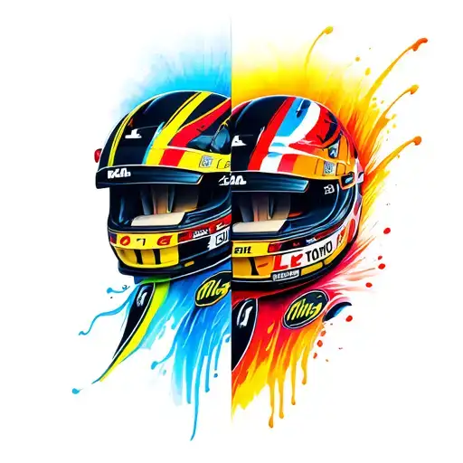 racing side by side tattoo design idea