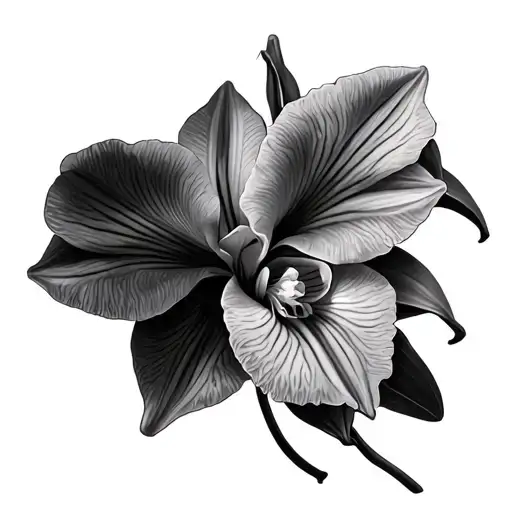 Cattleya orchids tattoo design idea