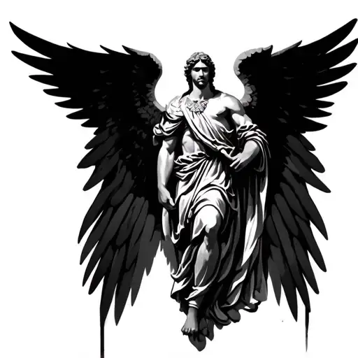 Heaven's Gate above Saint Michael the Archangel tattoo design idea