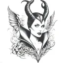 Maleficent tattoo design idea