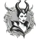 Maleficent tattoo design idea