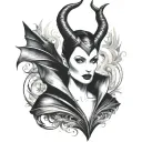 Maleficent tattoo design idea