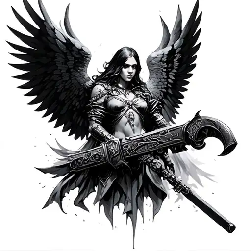 Dark Angels 40k tattoo design idea