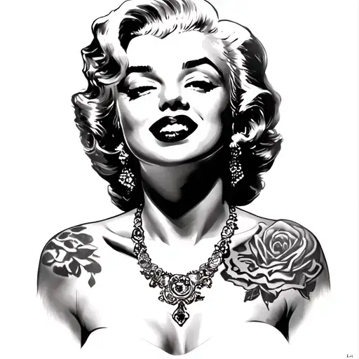 marylin monroe tattoo design idea
