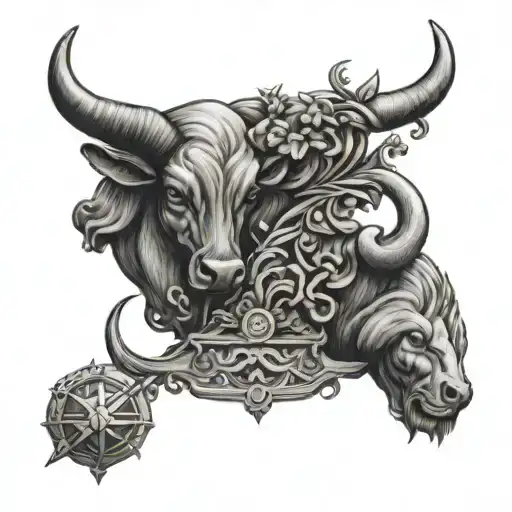 Taurus And Libra tattoo design idea