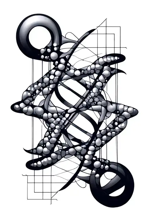 dmt molecule forming tattoo design idea