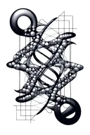 dmt molecule forming tattoo design idea