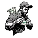 self made, clean money, pipefitter tattoo design idea