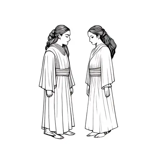 Luke and Leia brother and sister tattoo design idea