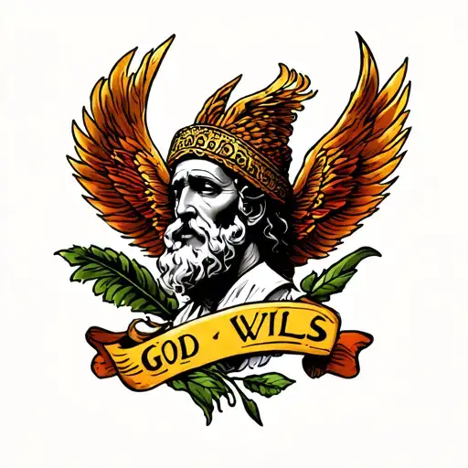 god wills tattoo design idea