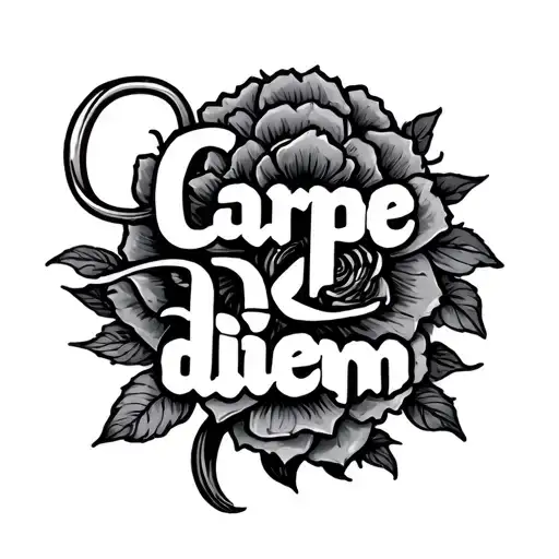 Carpe diem tattoo design idea