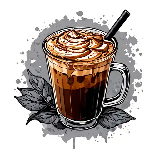 Iced Coffee tattoo design idea