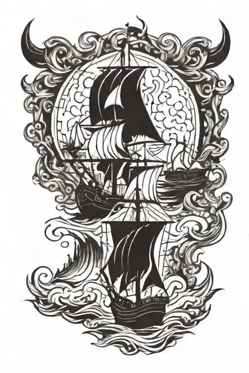 burn the boats tattoo design idea