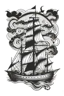 burn the boats tattoo design idea