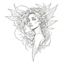 AMOR tattoo design idea