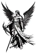 archangel Michael with armour tattoo design idea