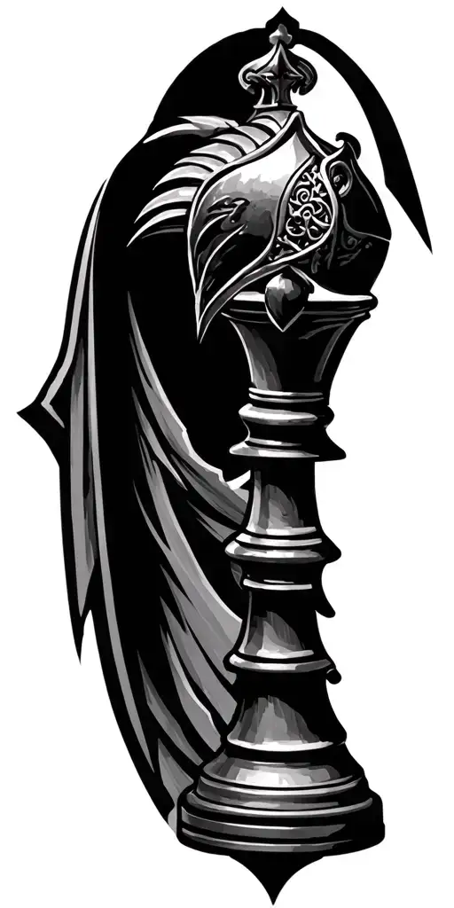 chess peices English knight  tattoo design idea