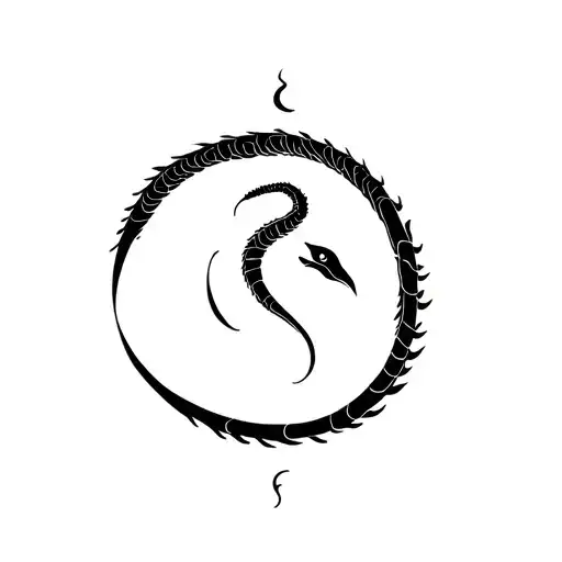 sea serpent wrapped tattoo design idea