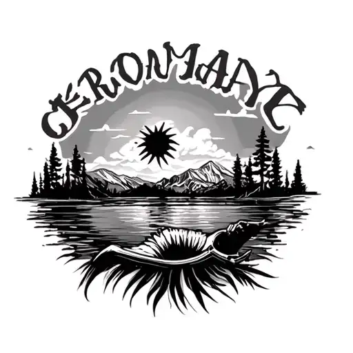 born in Guam. raised in Germany. lives in arizona tattoo design idea