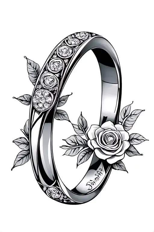 interlocking wedding ring tattoo tattoo design idea