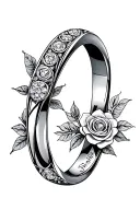 interlocking wedding ring tattoo tattoo design idea