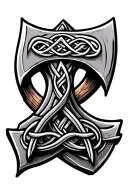 Celtic axe tattoo design idea