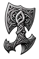 Celtic axe tattoo design idea