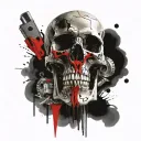 skull lighter tattoo design idea