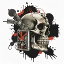skull lighter tattoo design idea