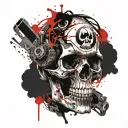 skull lighter tattoo design idea
