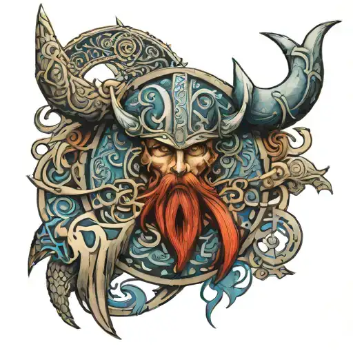 viking world order & chaos Use subthemes tattoo design idea