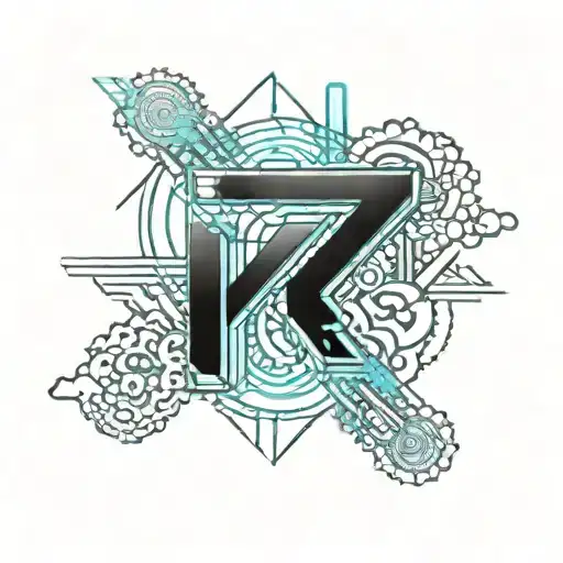 the word kenzo with aksuki clouds forming the shape tattoo design idea
