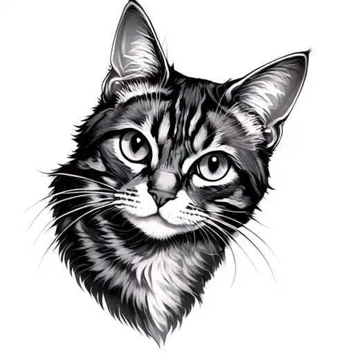 Steampunk Cat tattoo design idea