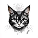 Steampunk Cat tattoo design idea