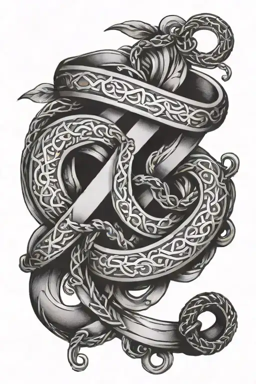 bondage with initials jlr  tattoo design idea