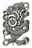 bondage with initials jlr  tattoo design idea