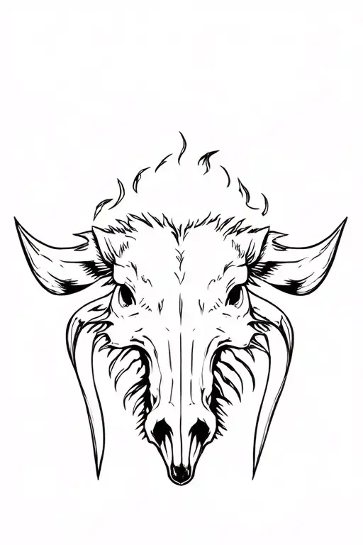 wild boar with tusks skull with tusks tattoo design idea