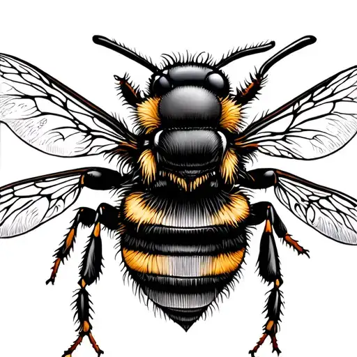 bee looking tattoo design idea