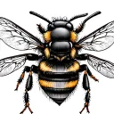 bee looking tattoo design idea