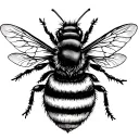 bee looking tattoo design idea
