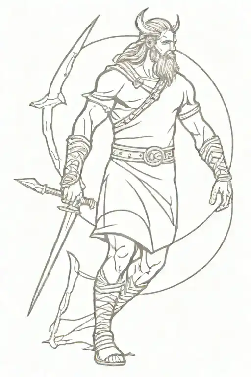 traveler exploring, Viking warrior, A Father, Fearless Personality, A survivor  tattoo design idea