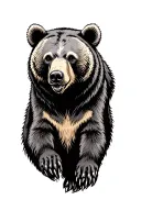 bear wilderness tattoo design idea