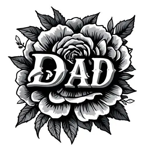Dad Memorial tattoo design idea