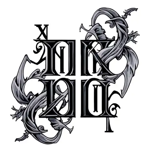 The year 2006 and 2011 in roman numerals tattoo design idea