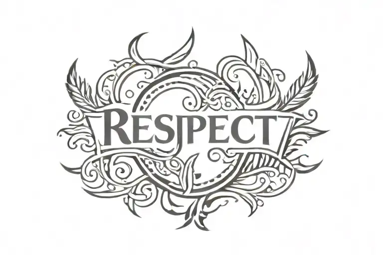 RESPECT tattoo design idea