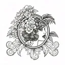 palm sized Nymphology melanie martinez portals inspired tattoo tattoo design idea