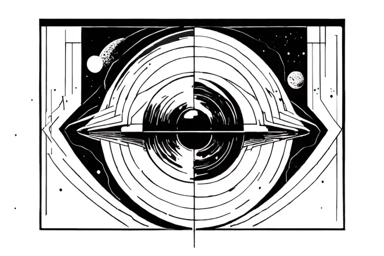 Sadness, Emptiness, Pain, space tattoo design idea