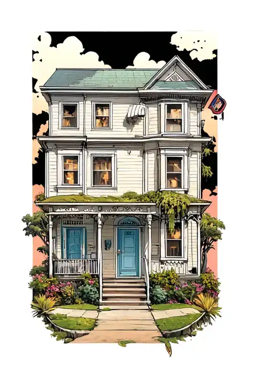 Trap House tattoo design idea